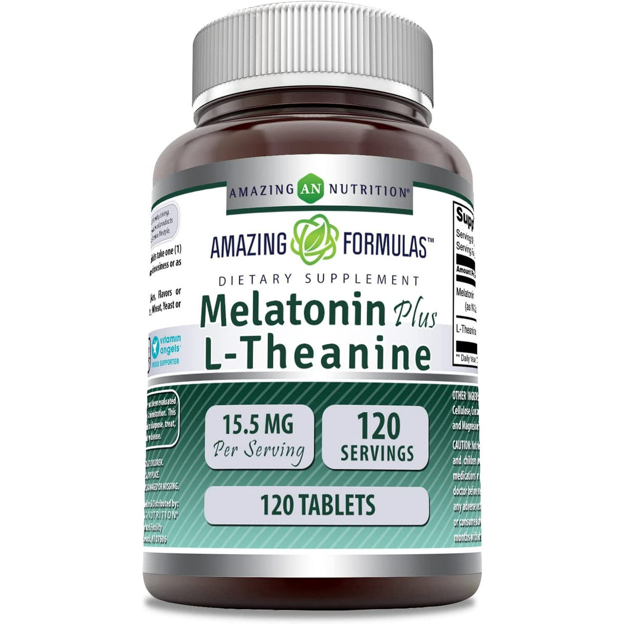 Amazing Nutrition Amazing Formulas Melatonin Plus L-theanine 10 Mg Tablets, 120 Ea
